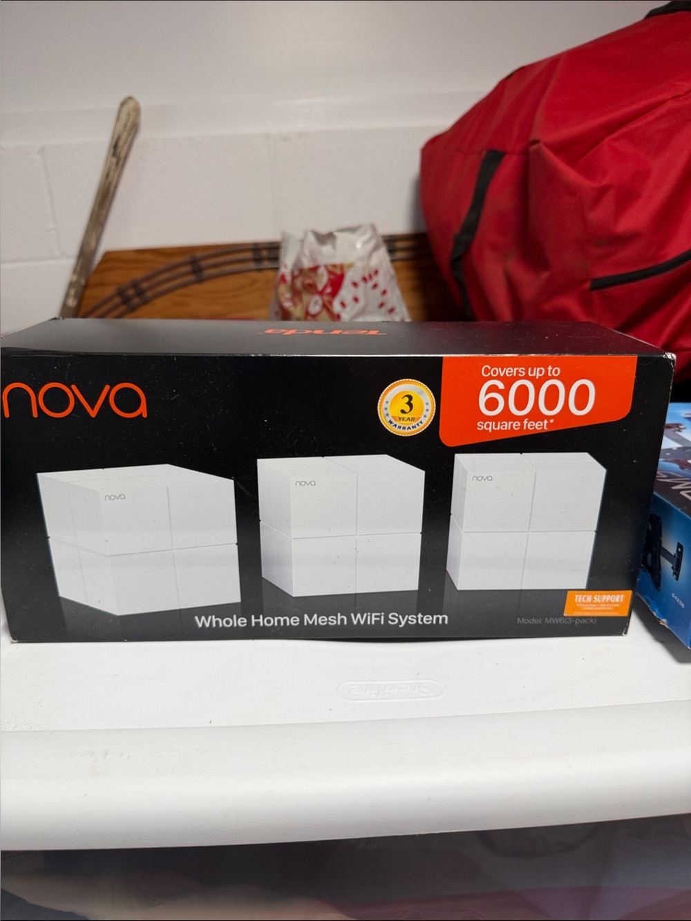TP-Link nova Mesh WiFi System - Black, White, Orange Accents